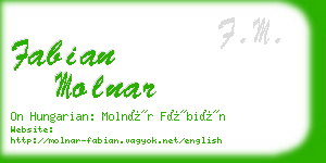 fabian molnar business card